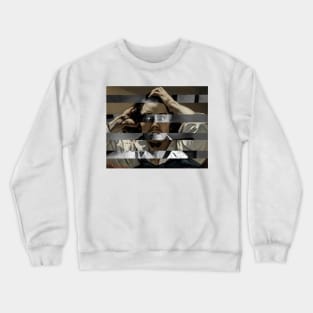 The Desperate Man by Gustave Courbet and James Stewart in the movie Vertigo Crewneck Sweatshirt